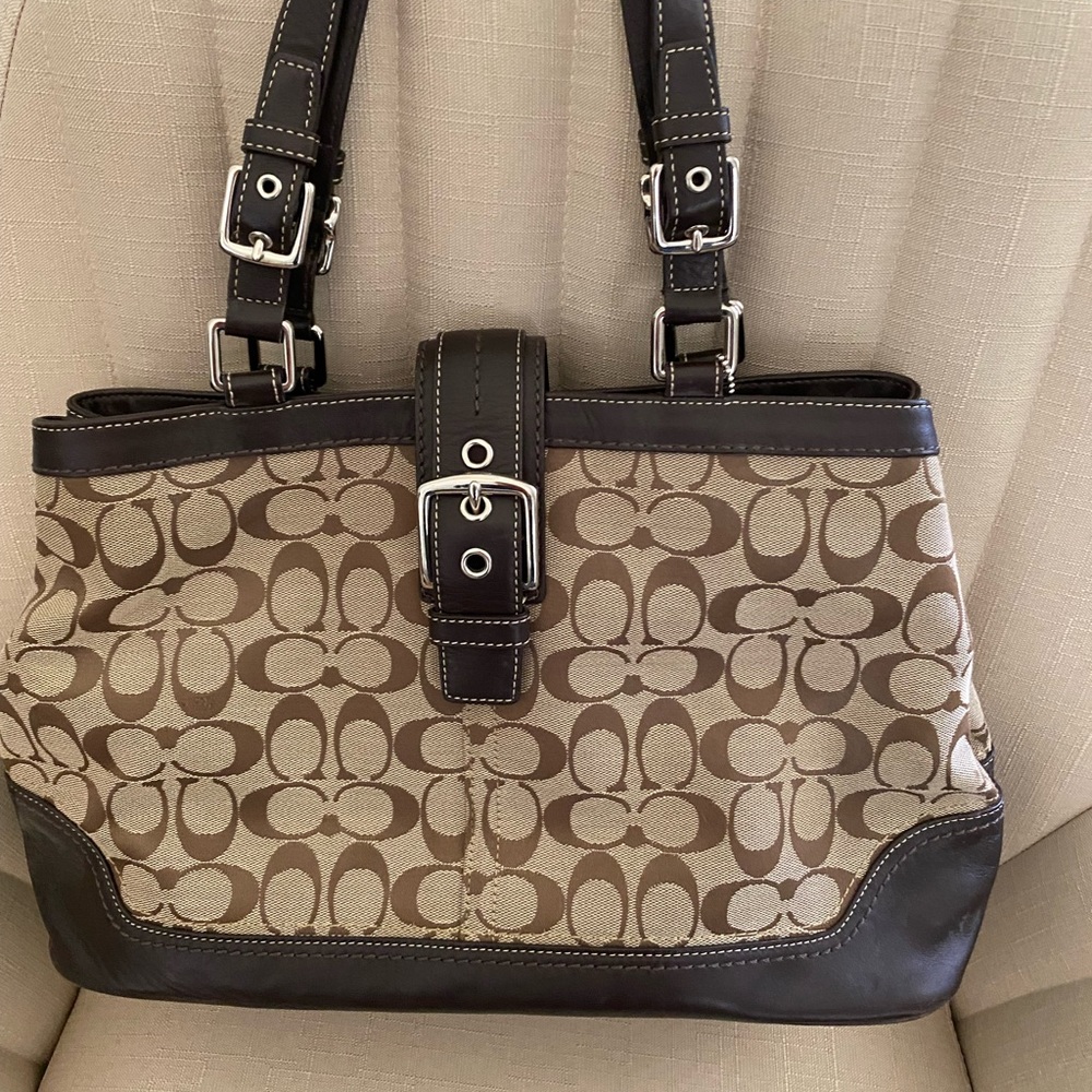 Coach signature satchel, brown - Picture 2 of 8
